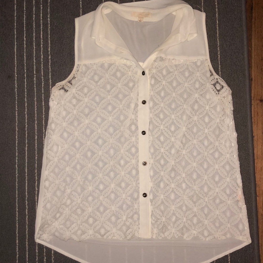 Button down collar top - Picture 2 of 5